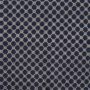 leichter Baumwoll-Stoff jeansblau Loch-Stickerei Blümchen